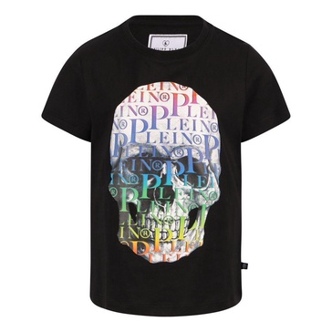 black & rainbow skull t-shirt