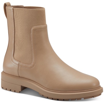 tackomal womens faux leather pull on booties