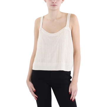 womens linen blend textured tank top