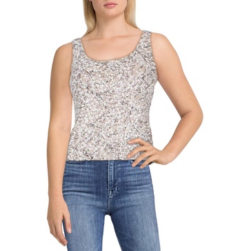 womens knit glitter tank top