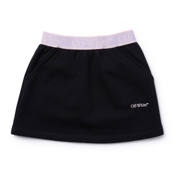 black bookish logo band sweatskirt