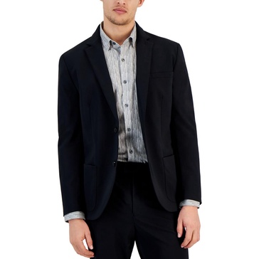 mens stretch nylon two-button blazer