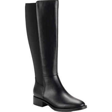 eloise womens zip up slip on knee-high boots