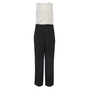 arleen sleeveless jumpsuit in white triacetate