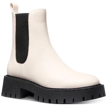 womens colorblock leather booties
