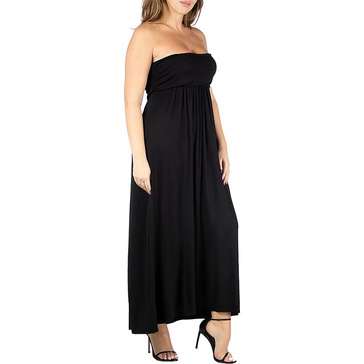 womens strapless long maxi dress