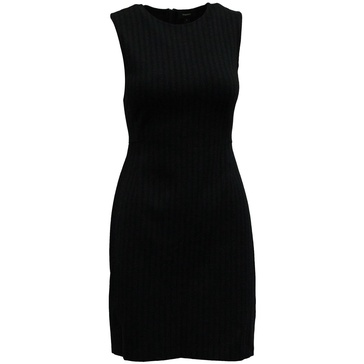 ribbed bodycon dress in navy blue viscose
