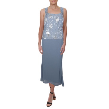 plus womens jersey sequined midi dress