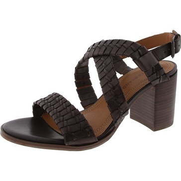 dabene womens woven leather block heel