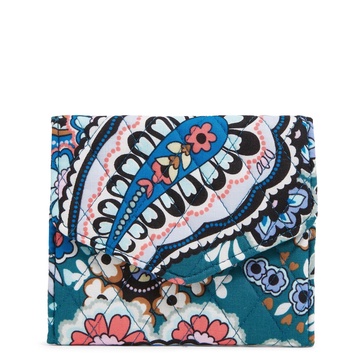 outlet cotton mini tri-fold wallet