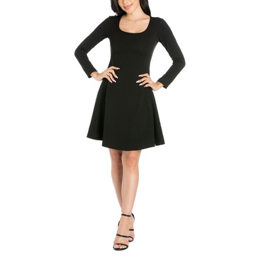 womens wideneck knee midi dress