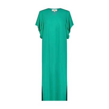 women's blaire crepe maxi dress in billard green