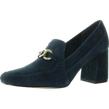 tam womens embellished man made loafer heels