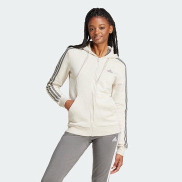 adidas Women's Essentials Fleece 3-Stripes Full-Zip Hoodie