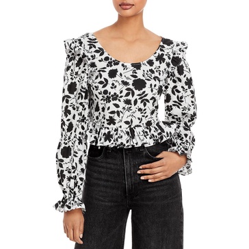 womens cotton floral print cropped