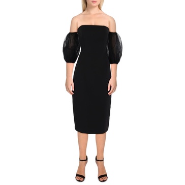 womens bodycon puff sleeve mini dress