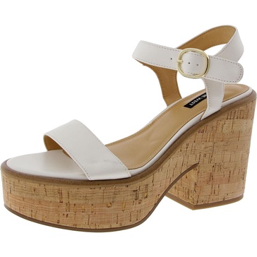 namye womens adjustable faux leather block heel