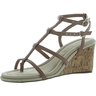 seville womens cork faux leather ankle strap