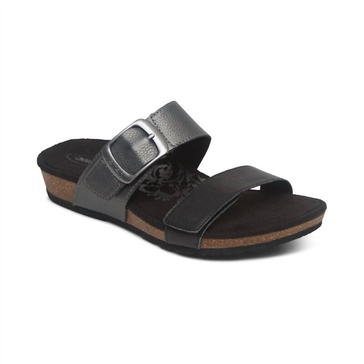 women's daisy adjustable slide in black