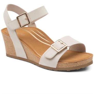 women's lexa quarter strap wedge sandals in ivory