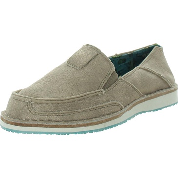 citrine womens faux leather slip-on loafers