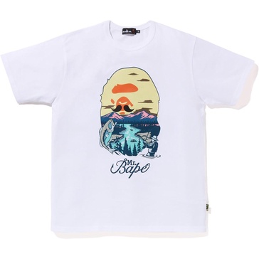 mr. bathing ape head wide tee mens