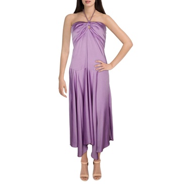 anita womens halter drop waist evening dress