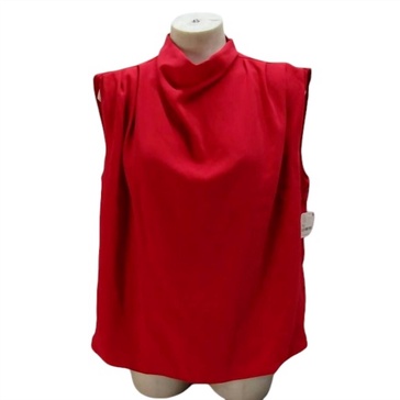 calista sleeveless blouse in red