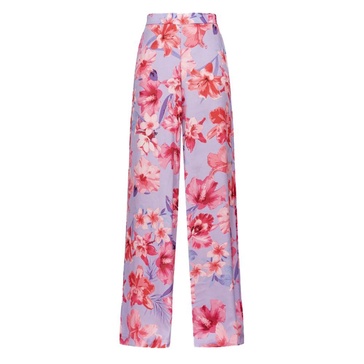 Wide-Leg Trousers with Floral Print