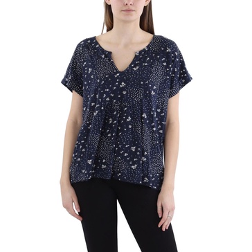 womens floral v neck pullover top