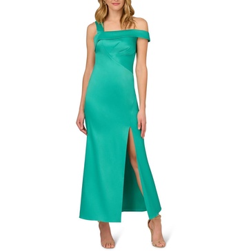 womens one shoulder long evening dress
