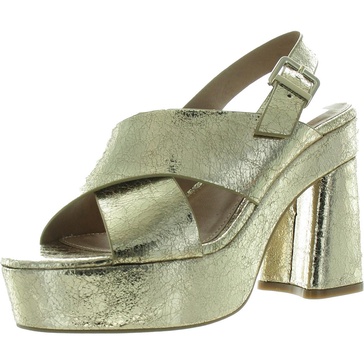 womens faux leather platform slingback sandals