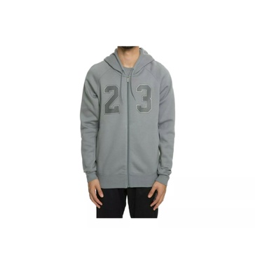 jordan flight fleece aj10 full zip hoodie grey  aj6390-065 men's