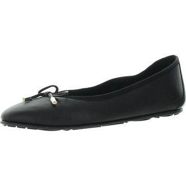 pia womens bow leather ballet flats