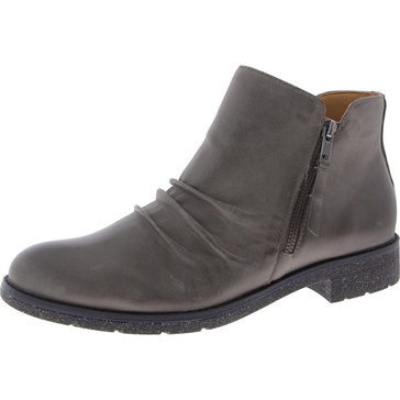 mila womens leather block heel ankle boots