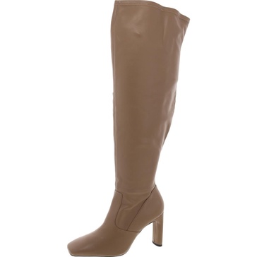 flexa womens faux leather square toe over-the-knee boots