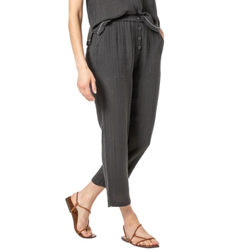 button front pant in dolphin