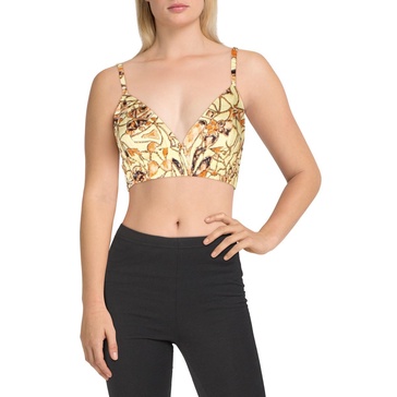 lana womens linen cropped bralette