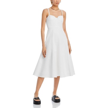 womens underwire sleeveless midi dress