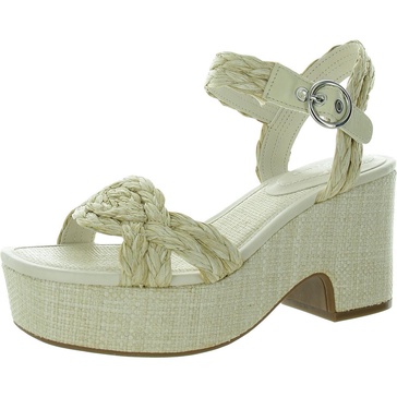 sabinna womens cut-out straw block heel