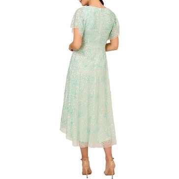 womens hi-low embellished cocktail and party dress