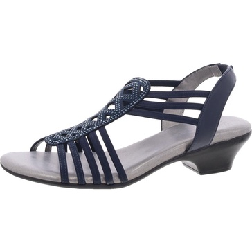 ellya womens rhinestone manmade slingback sandals