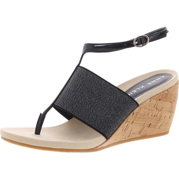 ivana womens comfort insole t-strap wedge heels