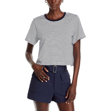 womens crewneck short sleeves pullover top