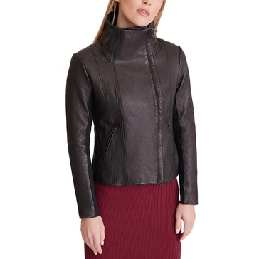 womens faux leather heavy motorcycle jacket