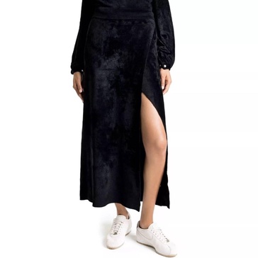 italian wool skirt in black