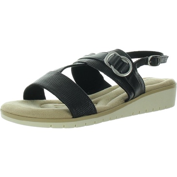 caddo womens buckle faux leather slingback sandals