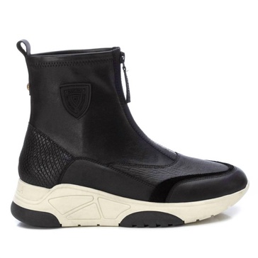 women's carmela leather casual booties in black