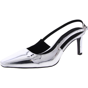 rosel womens patent square toe slingback heels