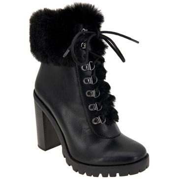 pelica  womens faux leather combat & lace-up boots